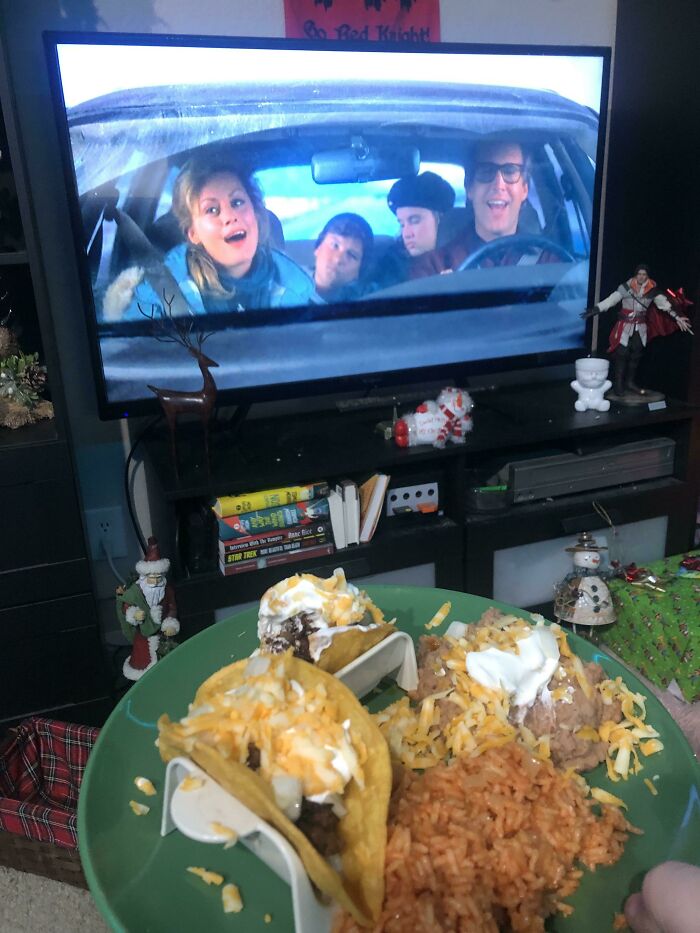Just Sharing My Favorite Christmas Eve Tradition With You: Christmas Vacation And Tacos