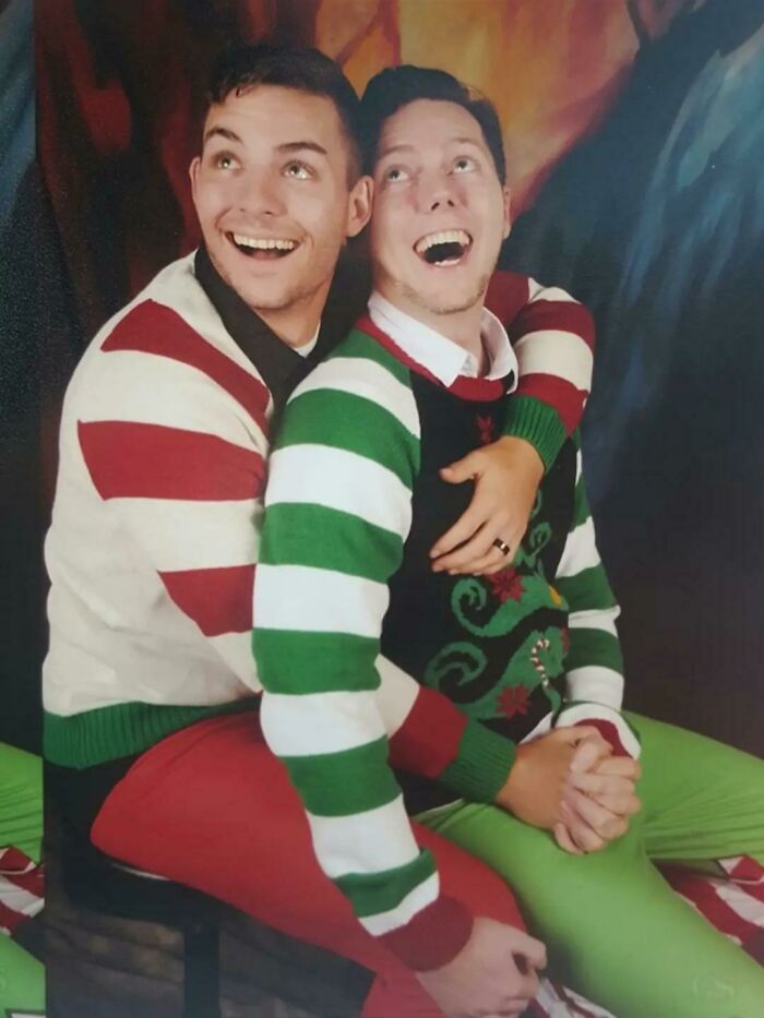 My Dad Would Always Gripe That He Didn't Have Any Family Photos Of Me And My Brother. A Few Christmas Ago We Had This Made. He Hasn't Said A Word About Family Photos Since