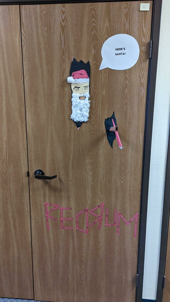 This Was My Submission To My Company's Christmas Door-Decorating Competition