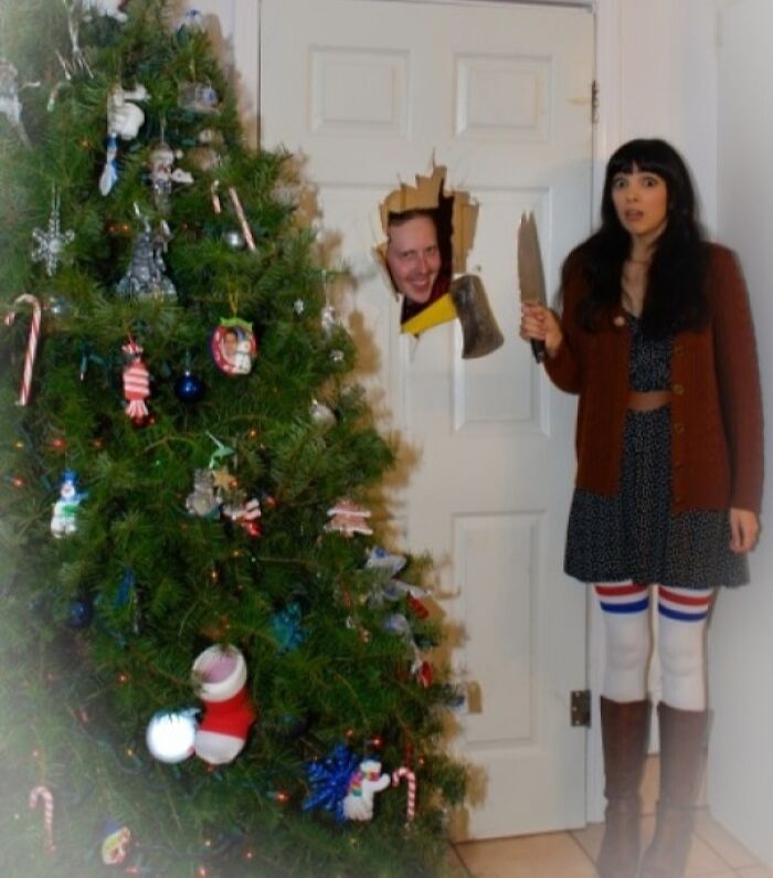My Girlfriend And I Also Had An 80's Themed Christmas Card