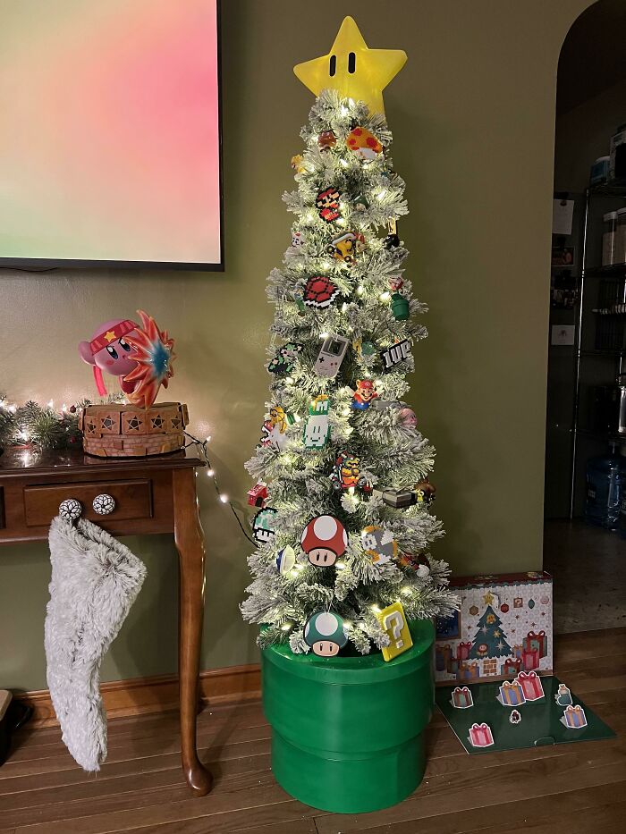 Our Mario Christmas Tree (Plus A Few Guests)