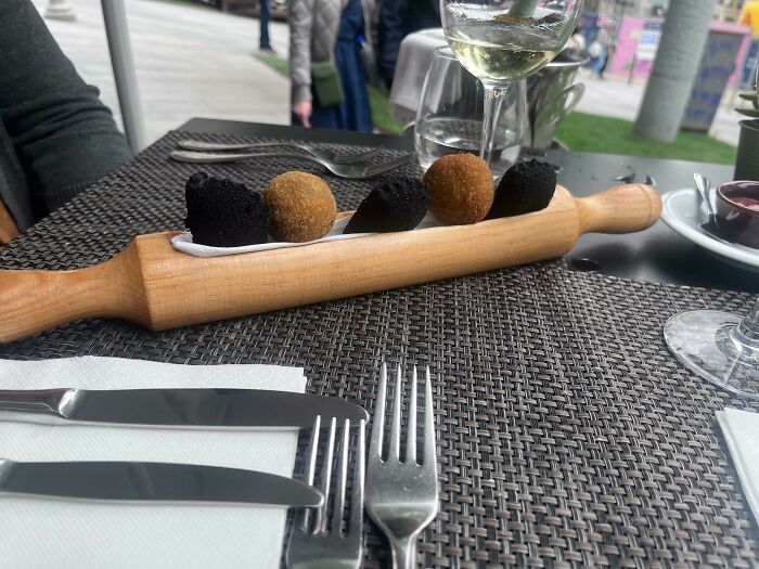 Croquettes On A Rolling Pin. They Were Tasty But, Hello?