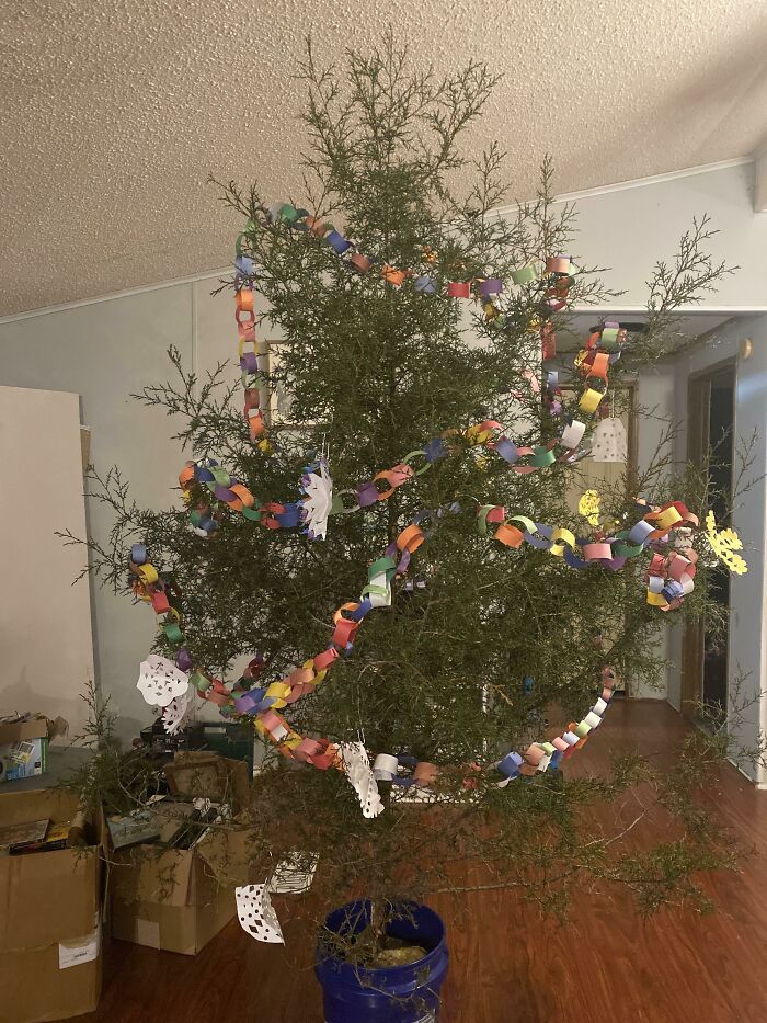I’m 28, And This Is My First Time Ever Having A Real Tree For Christmas. I Have Spent The Last 3 Hours Doing Home-Made Ornaments With My Two Daughters To Decorate