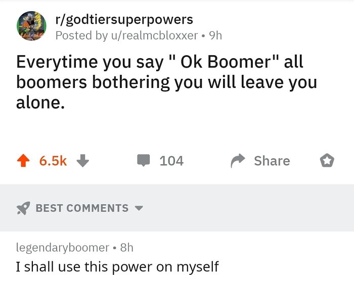 Thank You Boomer, Very Noble