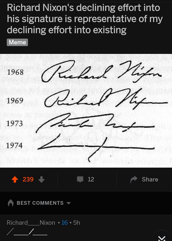 Nixon Shares His Signature One More Time