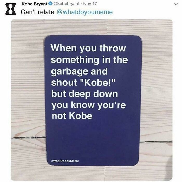 Kobe Can’t Relate