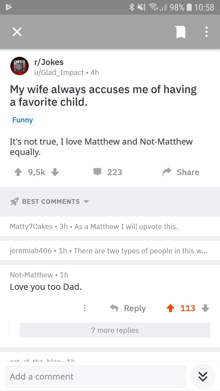 I've Seen Everyone Screenshoting Matthew, Where Is Not-Matthew Love?