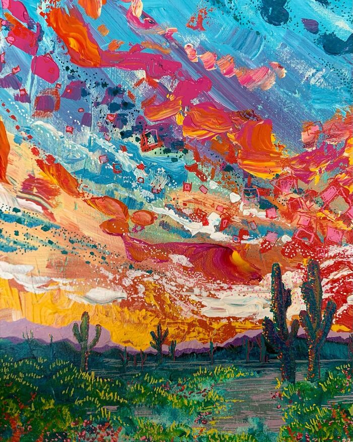I Made This Painting Of How The Desert Felt To Me. This Is “Desert Magic”