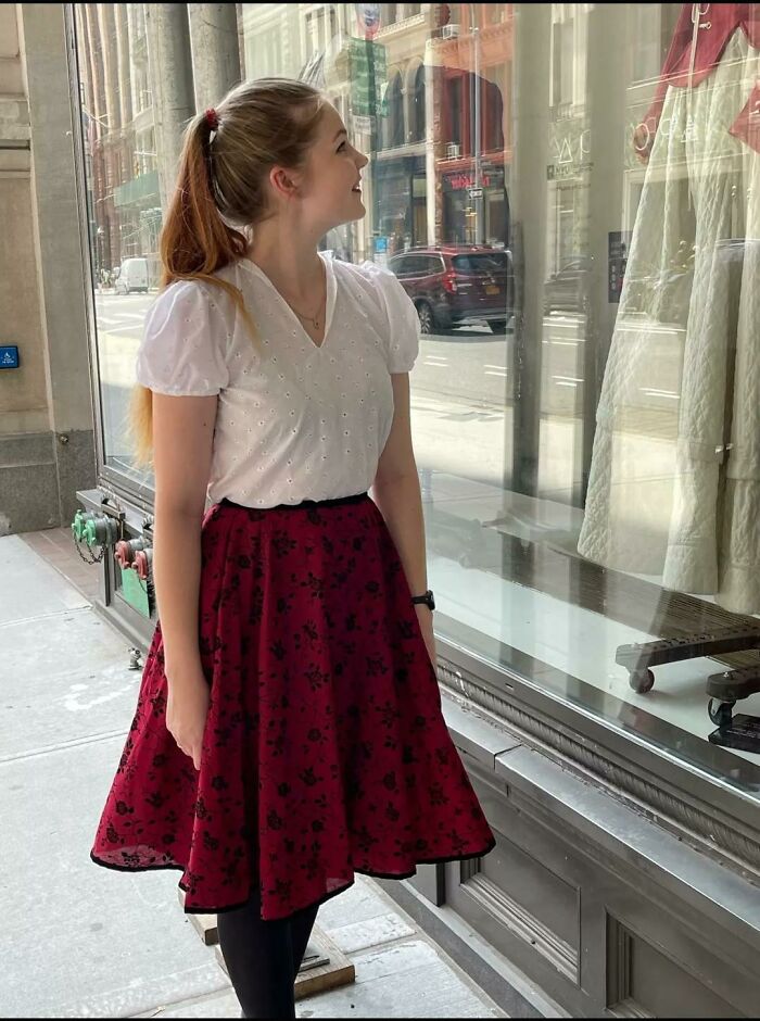 A Skirt I Made From A Curtain I Got At Goodwill (Made The Blouse Too)