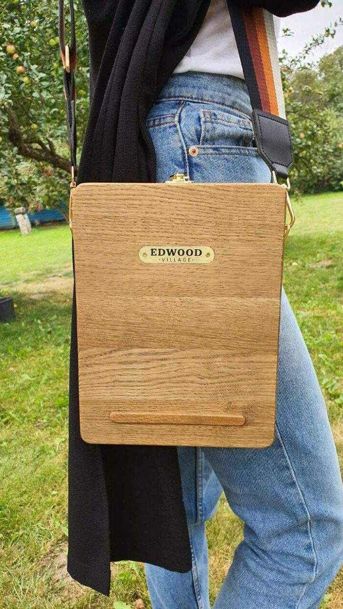 My Husband Made Me This Wood Bag As I Started Doing More Of Urban Sketching