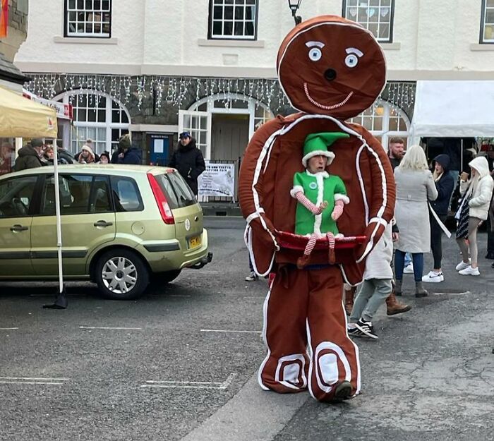 Gingerbread Dreadnought At Hawkshead Christmas Fair, England