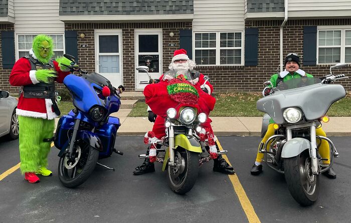 My Brother-In-Law And His Moto Club Delivered Christmas Gifts Today