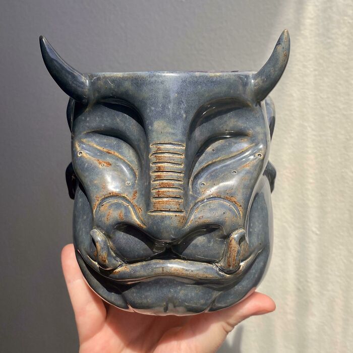 Got This Finished Beauty From The Kiln! I’m Also Accepted To Art School To Study Ceramics On A 75% Scholarship - It Doesn’t Feel Real. Today’s A Good Day