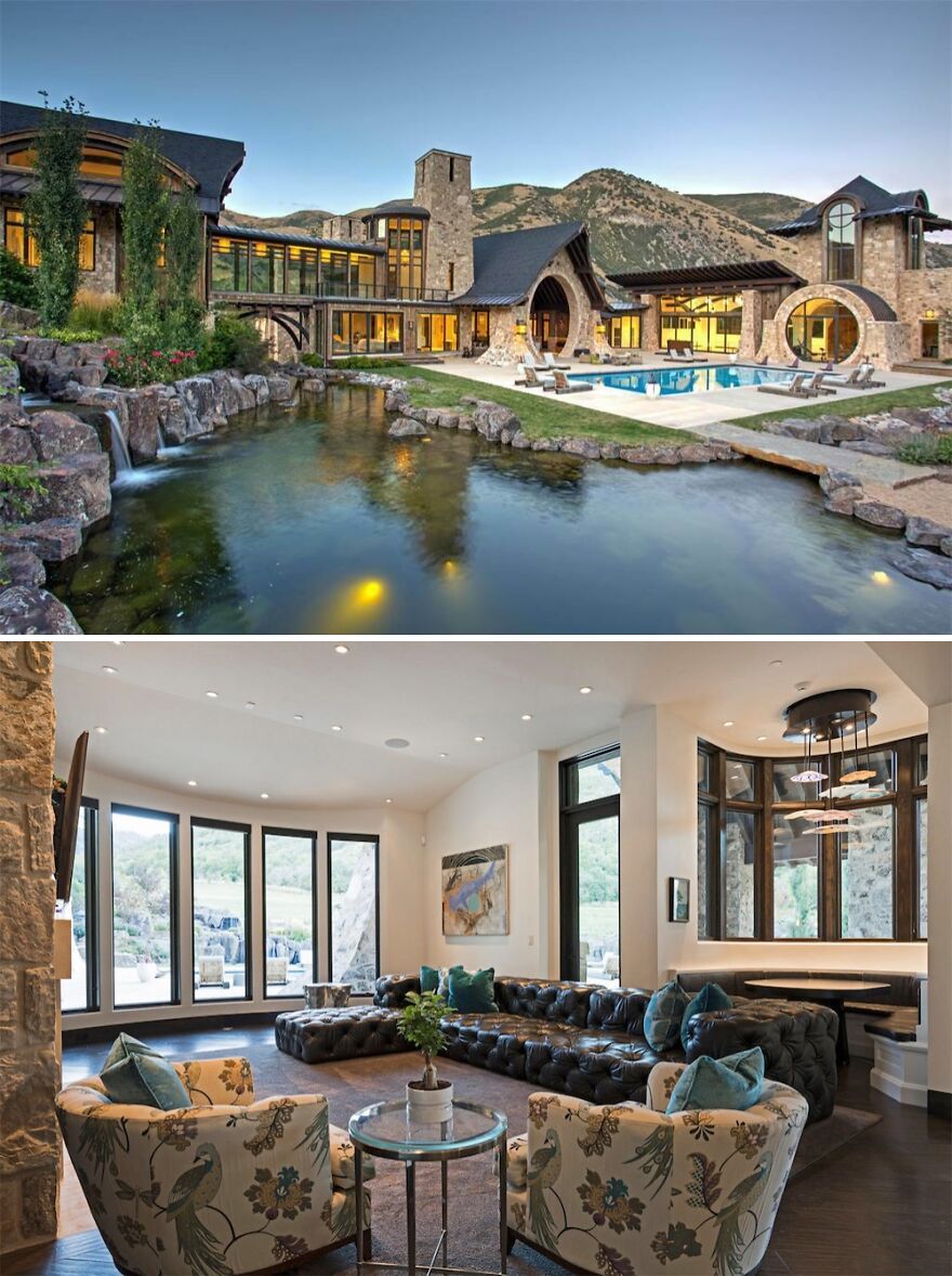 A Stream Passes Through This LOTR Inspired Mansion In Utah. On The Market For $14.9million