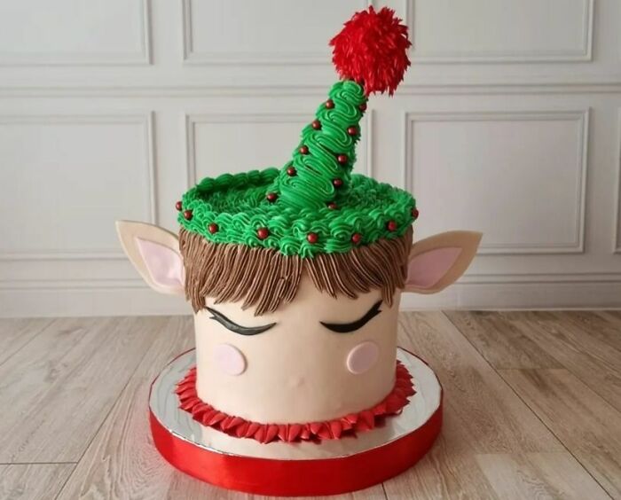 Buddy The Elf Theme Cake With Lapis Surabaya Cake Inside!