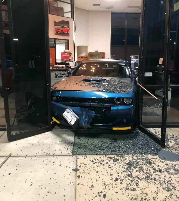 Last Night Someone Tried To Steal A Car From The Dealership I Work At