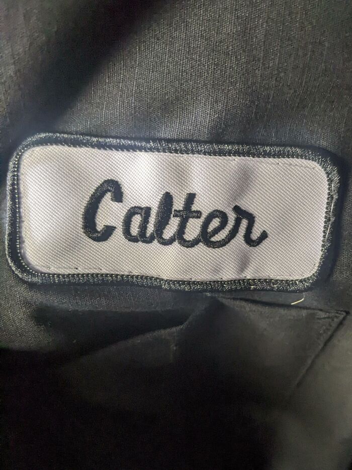 My Shirts For Work Finally Came In… Spelled Wrong. My Name Is Carter