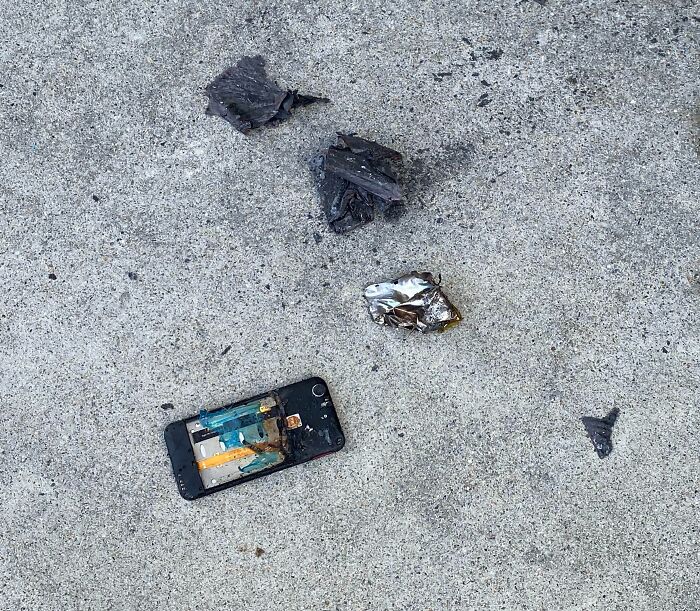 My Wife’s Coworker’s Phone Caught On Fire While Teaching