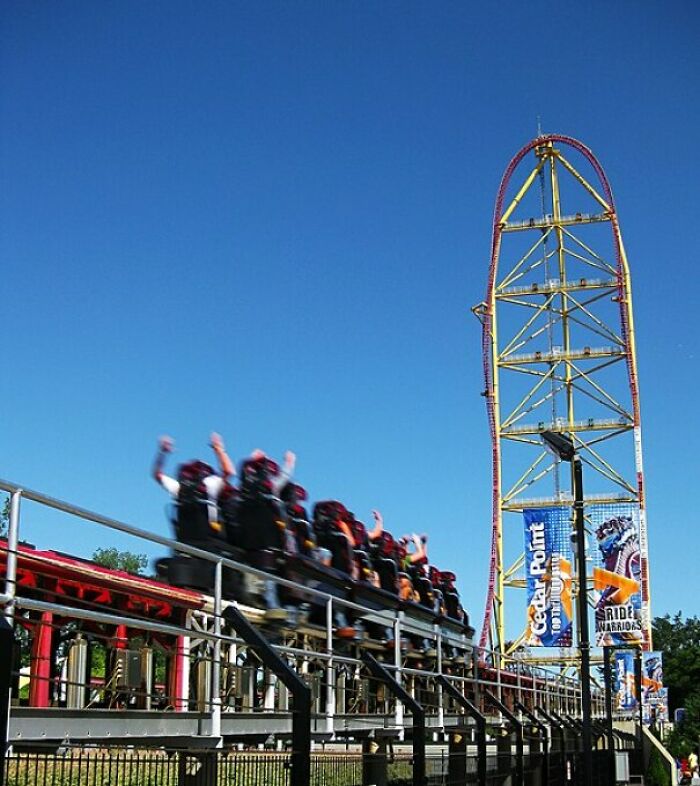 The Top Thrill Dragster roller coaster at Cedar Point