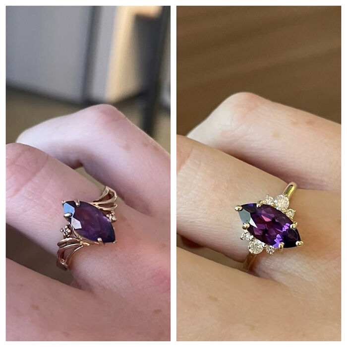Designed A New Setting For My Grandmother's Amethyst. So Happy With The Result!