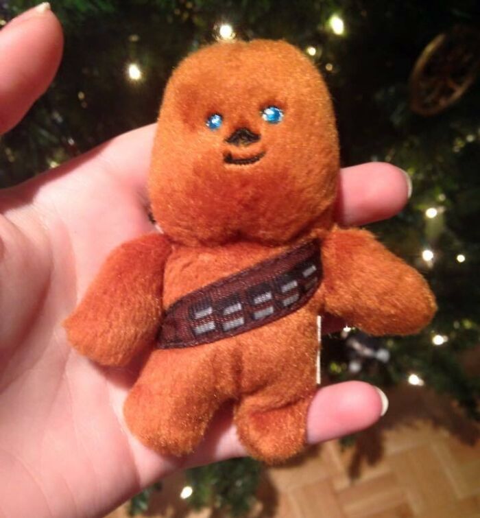 We Have Been Putting This Little Chewbacca In The Christmas Tree For Ages And I Never Really Knew Why... I Just Found Out My Mom Thinks He Is A Gingerbread Man