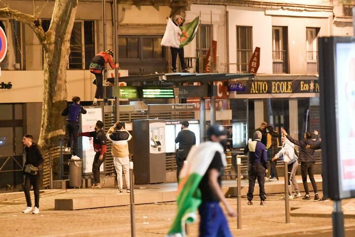 Algerian Football Fans Celebrating Their Team Qualifying For The 2022 World Cup... Until Cameroon Scores A Last Second Goal, Eliminating Algeria