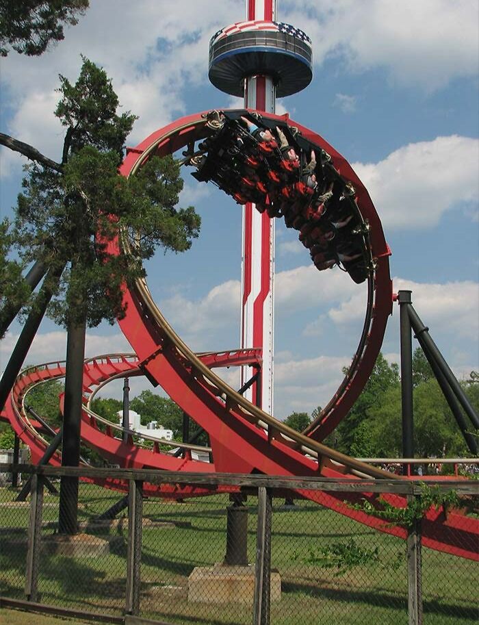 Vortex Ride At Carowinds Amusement Park, Carolina