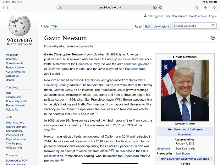 Ah Yes Gavin Newsom