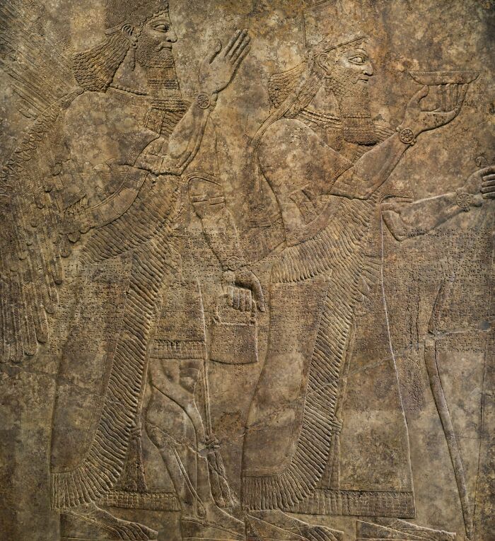 Alabaster Relief From Palace Of Nimrud (9th Century BC)