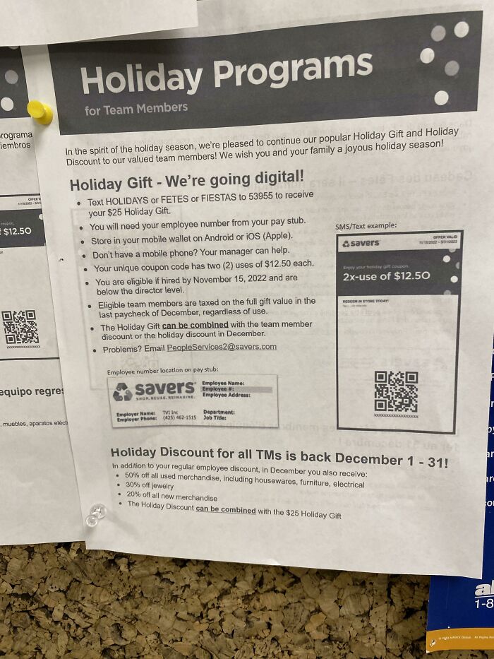 The Company I Work For Gave Us Our “Christmas Bonus” It’s $25 For In-Store Use Only And They’re Taxing Us At The End Of The Month Whether We Use It Or Not