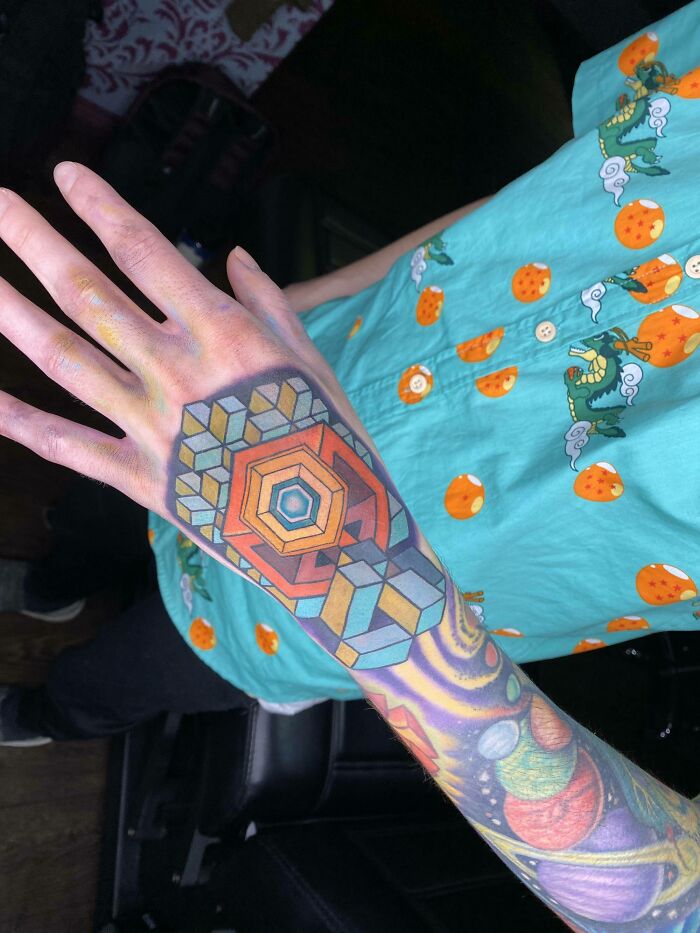 Geometric Hand Tattoo