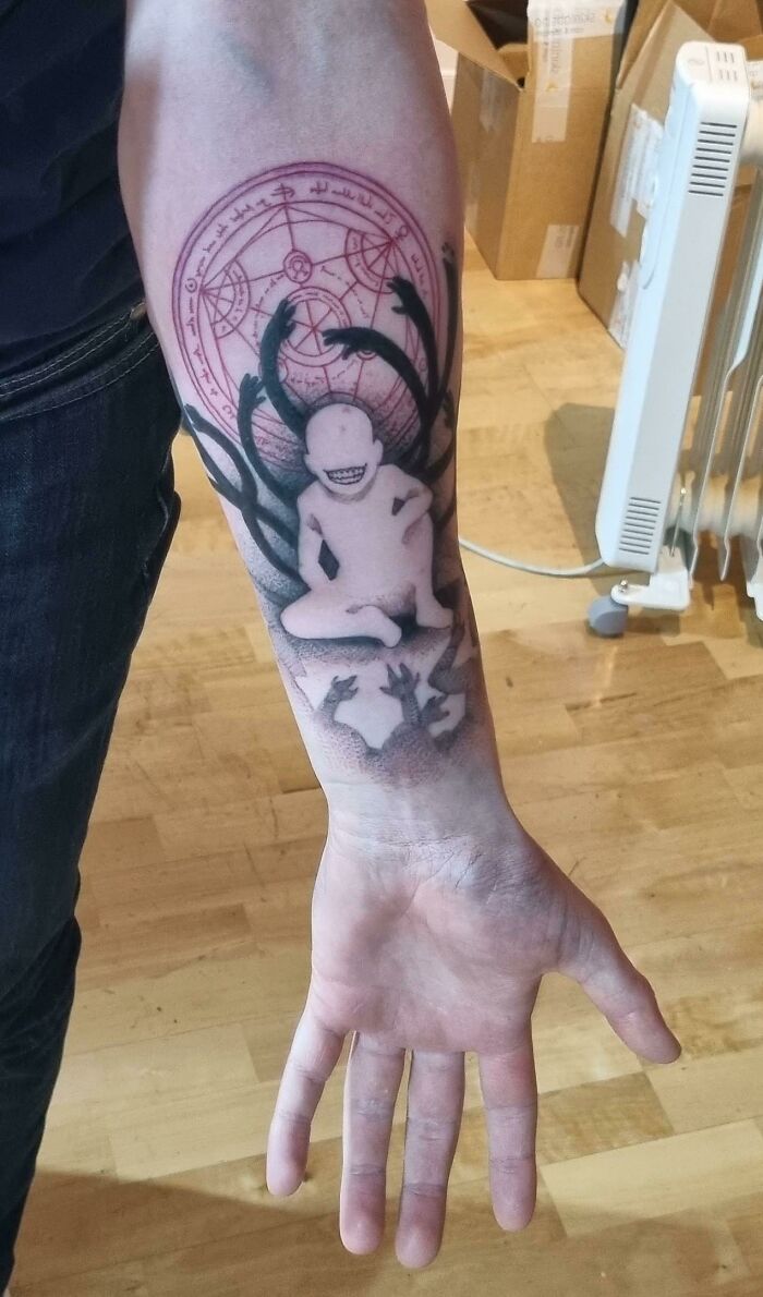Full Metal Alchemist arm tattoo