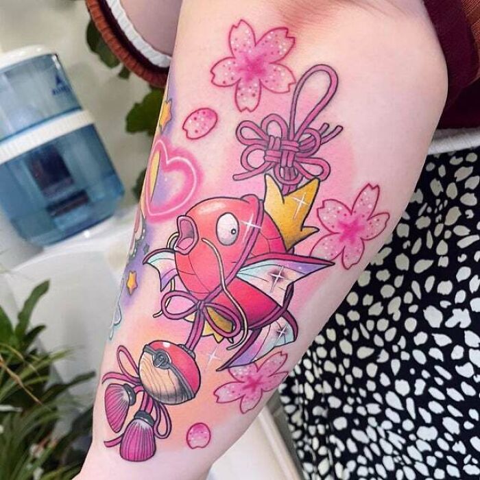 Magikarp Tattoo By Carly Kawaii At Hamsa Tattoo, Melbourne, AUS