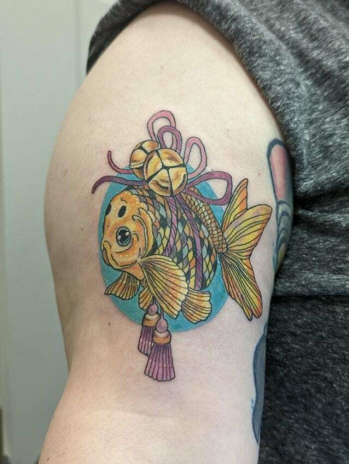 Japanese Style Goldfish By Althena At Ladyhawk Tattoo In Tulsa, Oklahoma