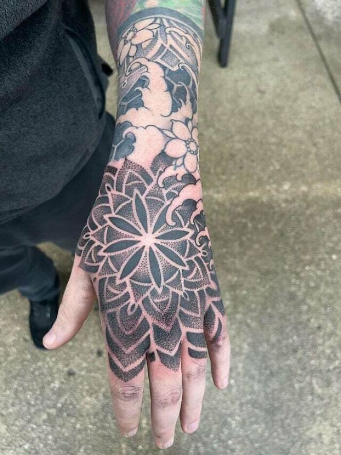 Flowers Tattoo By Travis Boyd At Blessed Tattoo Studios In Indianapolis, Indiana