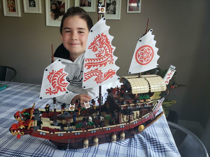 My 9 Year Old Son Completed A 2295 Piece. He Has Been Building Since He Was 3
