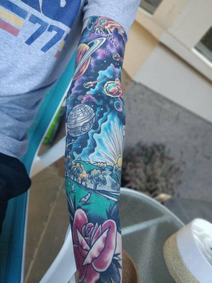 Sleeve Tattoo By Bobby Allen At Eye Of Jade, Chico, CA