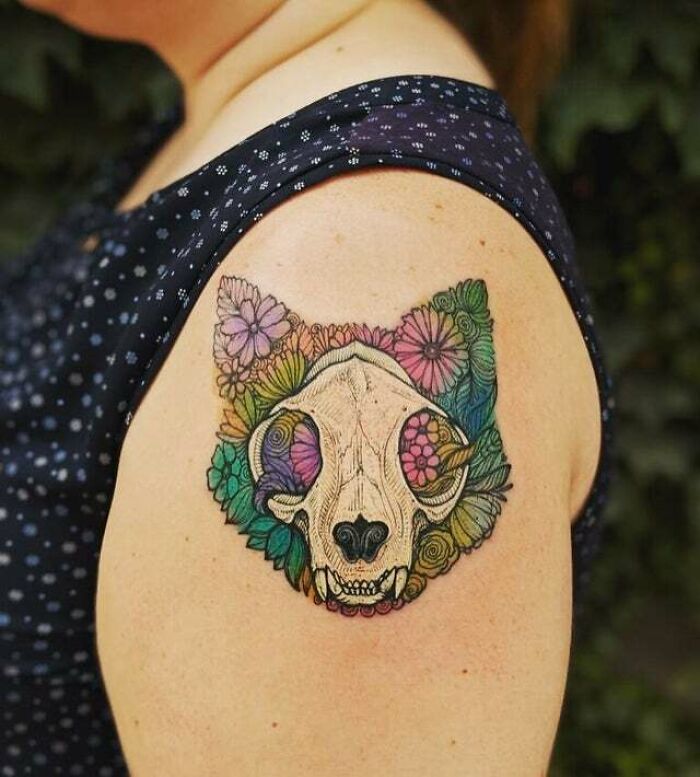Wolf Tattoo By Dino Nemec, Lone Wolf In Columbus, OH
