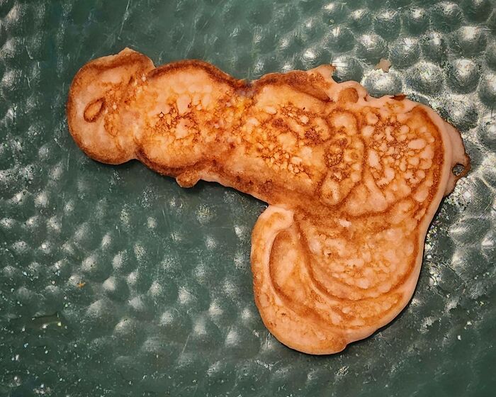 My Daughter Asked For A Pancake Shaped Like A Christmas Stocking. I Very Much Failed
