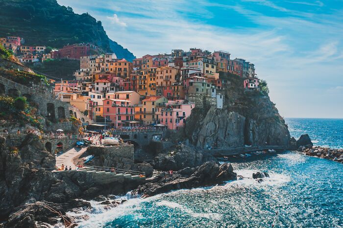 Hike Between The Towns Of Cinque Terre In Italy