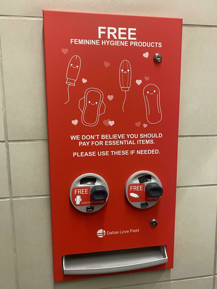 Dallas Love Field Airport Offers Free Feminine Hygiene Products