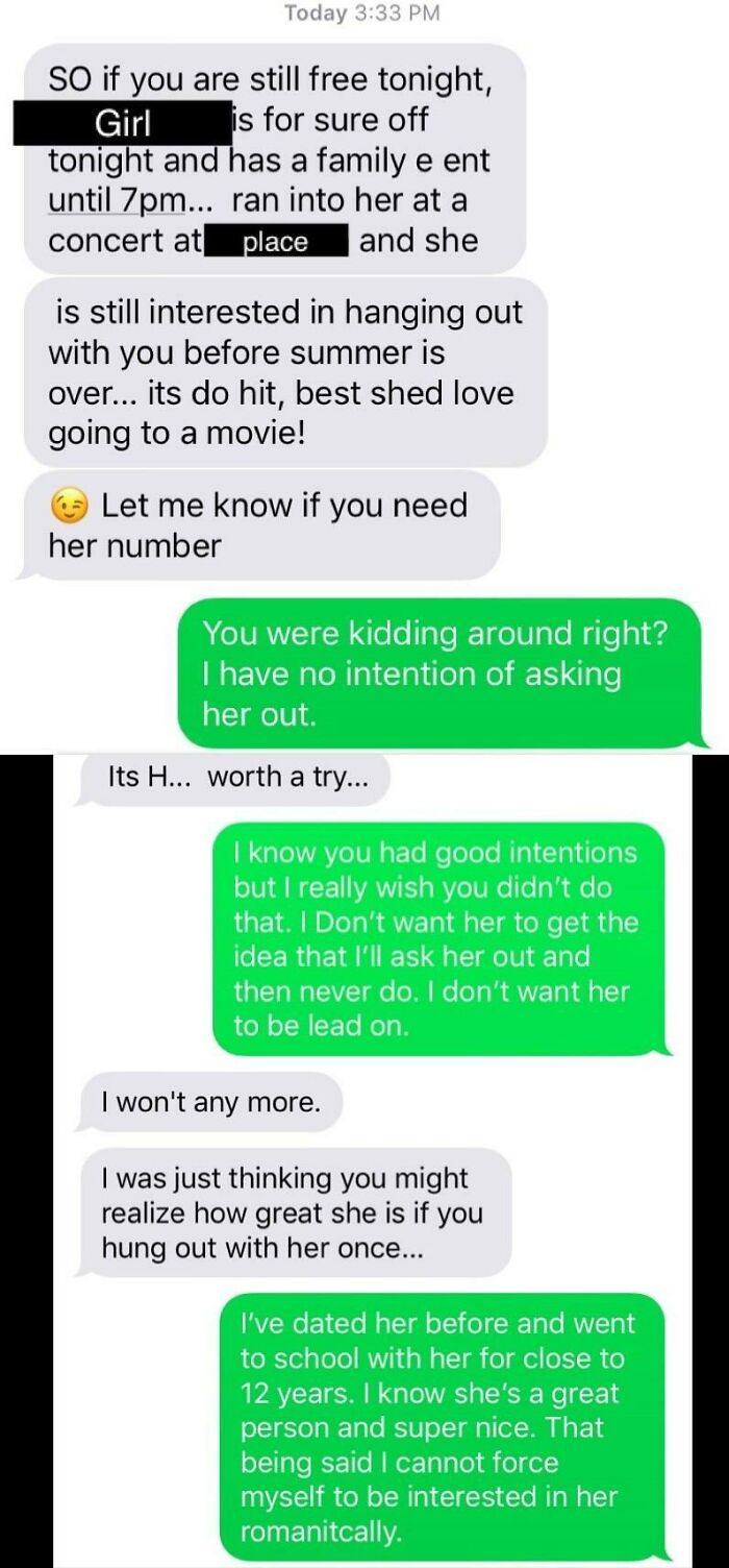 Family Member Thought It Was Cool To Ask Out A Girl On My Behalf