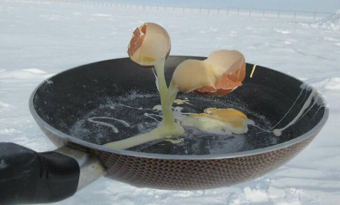 Trying To Fry An Egg In Antarctica