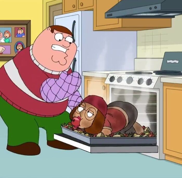Peter Family Guy cooking Meg