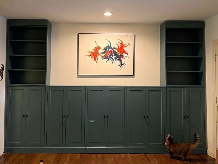 We Used Seven Havsta Cabinets To Create Faux Built-Ins!