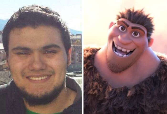 Grug From The Croods and a man looking similar 