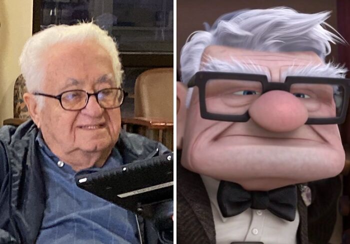 Carl From Up and a similar looking old man 