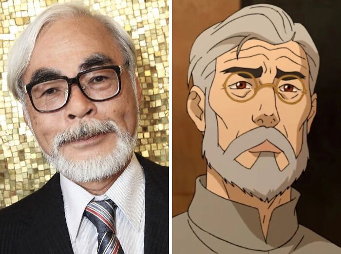 Hiroshi Sato From The Legend Of Korra and an old man looking similar 