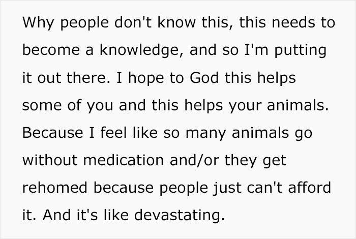 Woman Shares A Life-Saving Tip Vet Techs Don't Tell Pet Owners, Explains How To Save Money On Medication Woman Shares A Life-Saving Tip Vet Techs Don't Tell Pet Owners, Explains How To Save Money On Medication