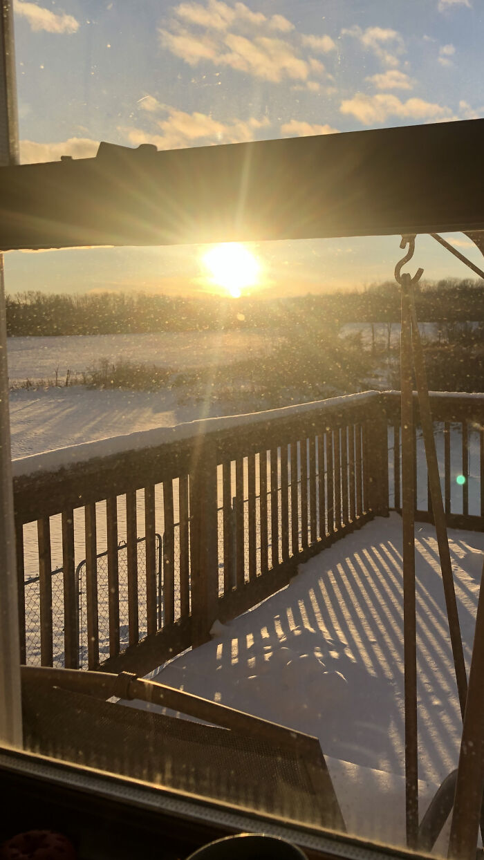 First Snow Sunset